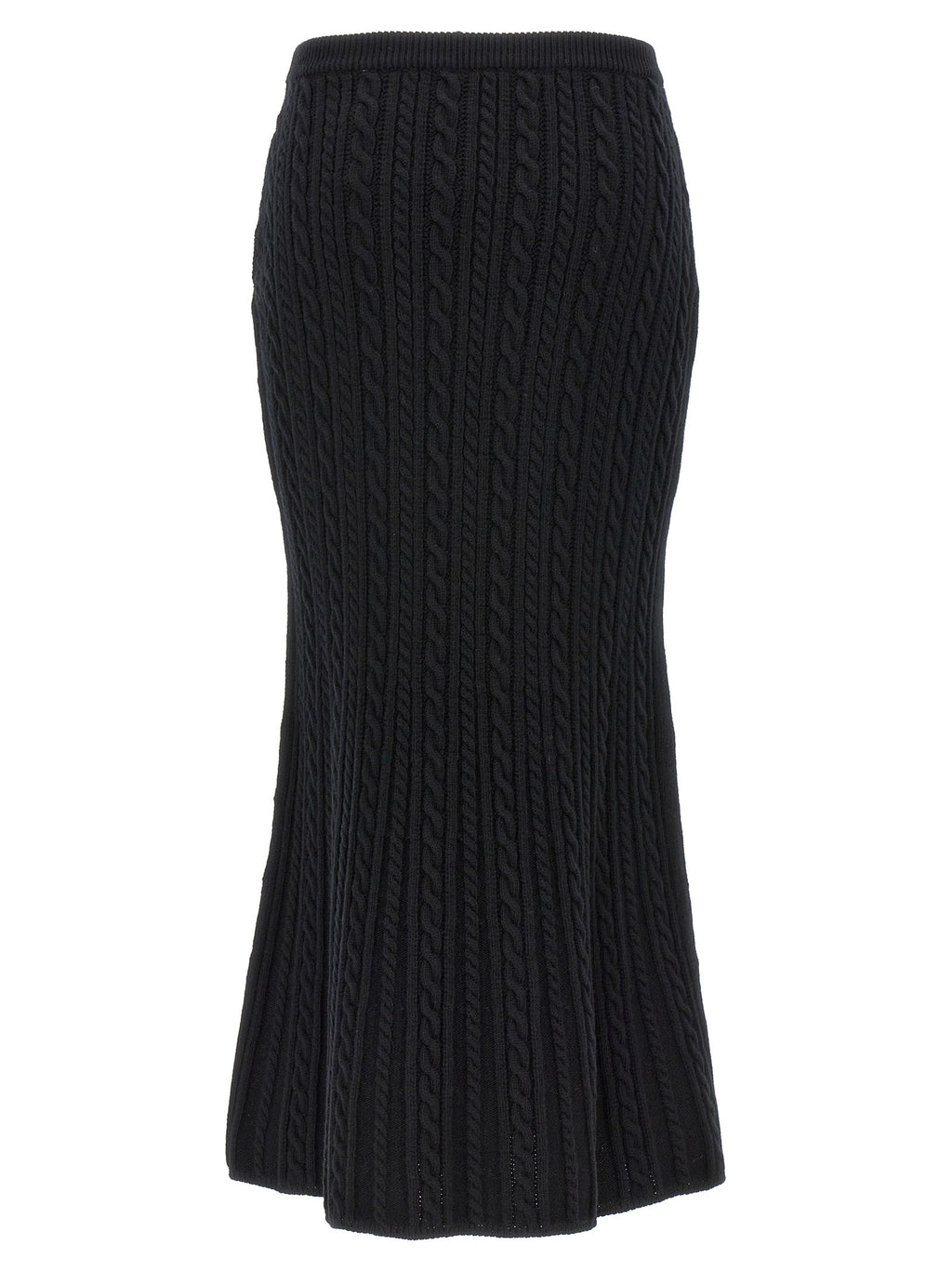 Alessandra Rich Black Wool Mini Skirt