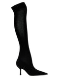 RENE CAOVILLA Black Leather Over The Knee