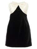 Alessandra Rich Bicolor Silk Short Dress