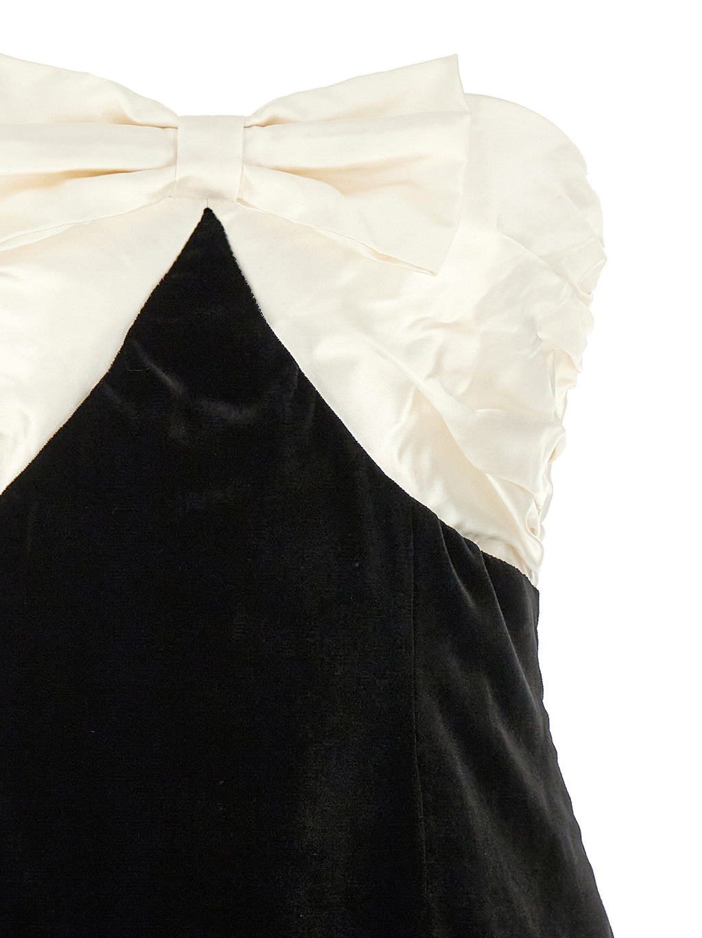 Alessandra Rich Bicolor Silk Short Dress