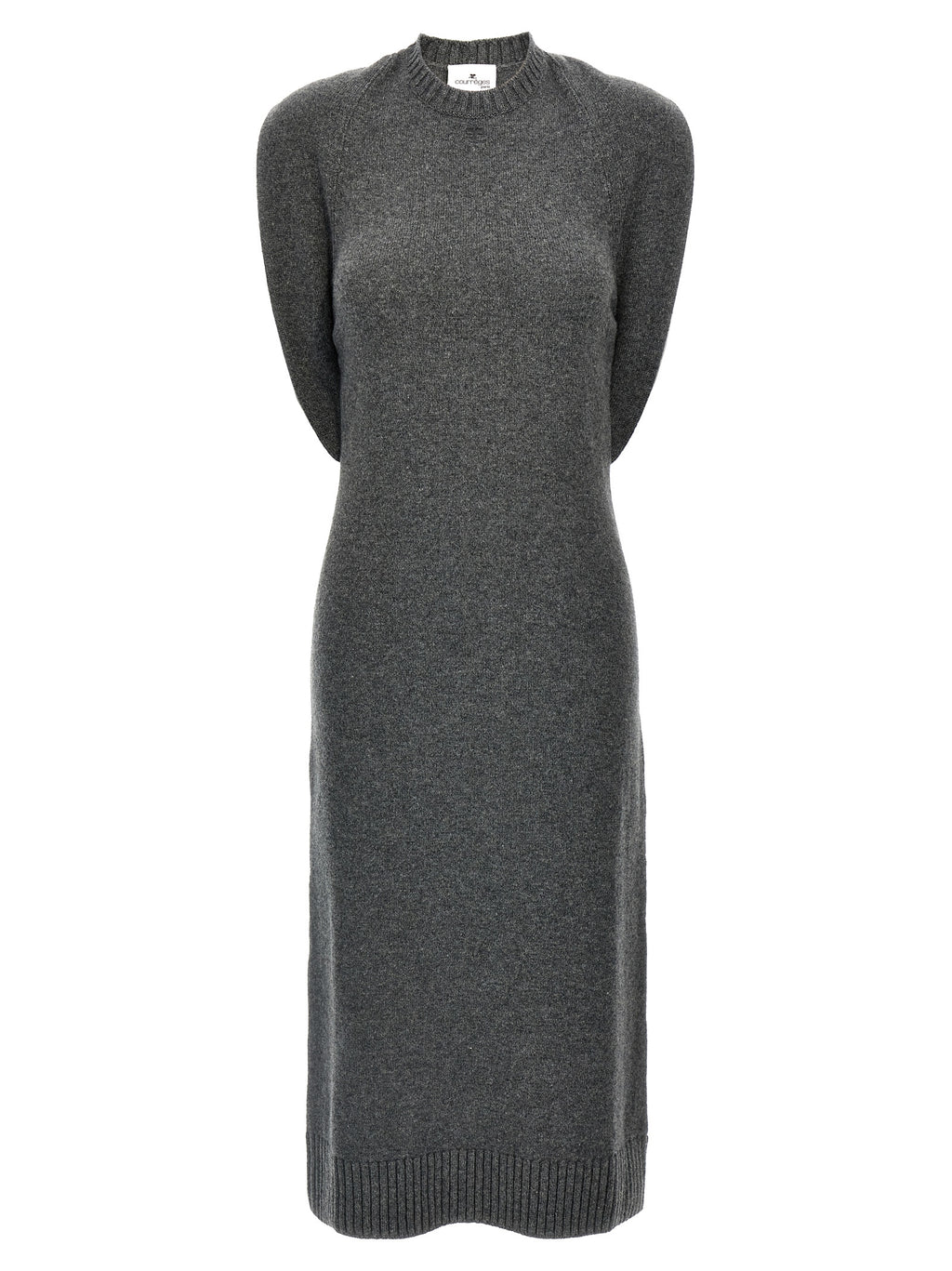 Courrèges Gray Wool Midi Dress