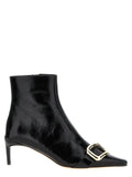 Roger Vivier Black Calfskin Ankle Boots