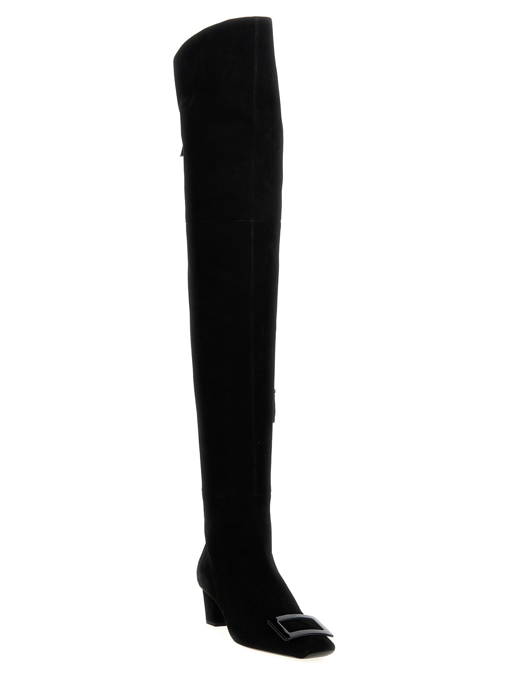 Roger Vivier Black Goatskin Over The Knee