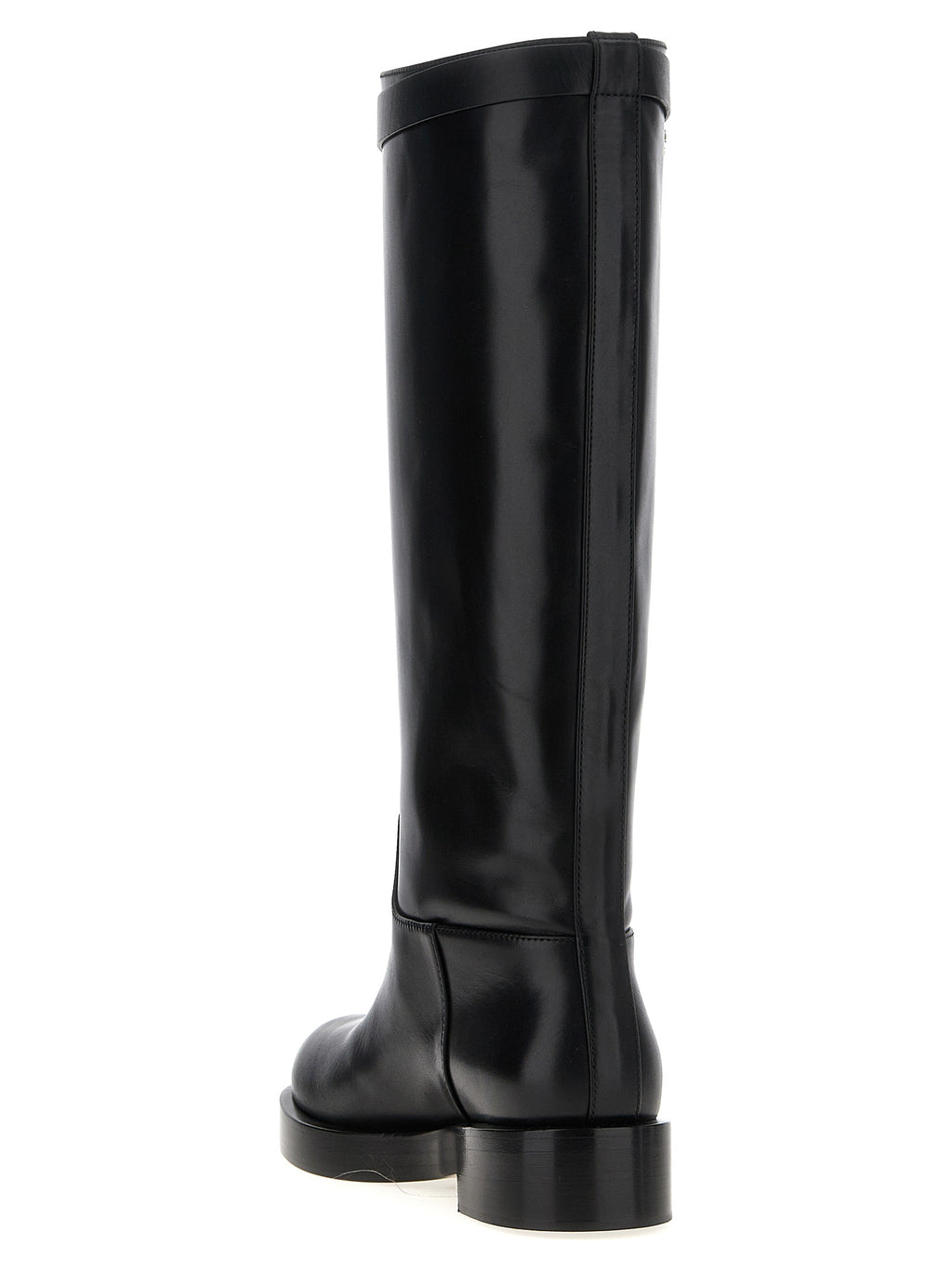 MACH & MACH Black Calfskin Over The Knee