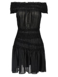 Tory Burch Black Cotton Short Dress