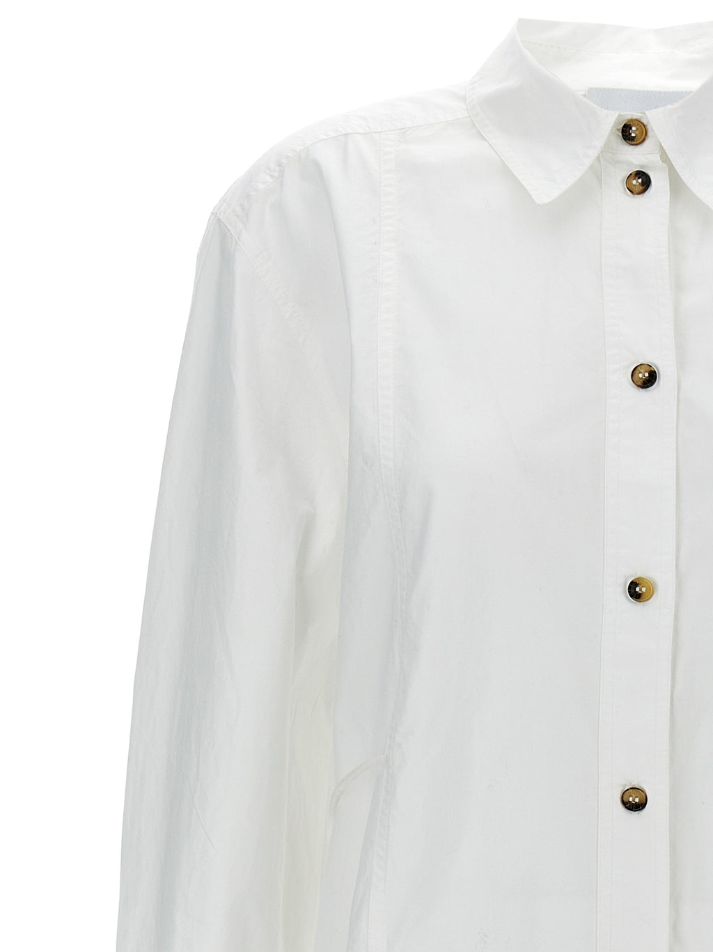 Ganni White Cotton Blouse