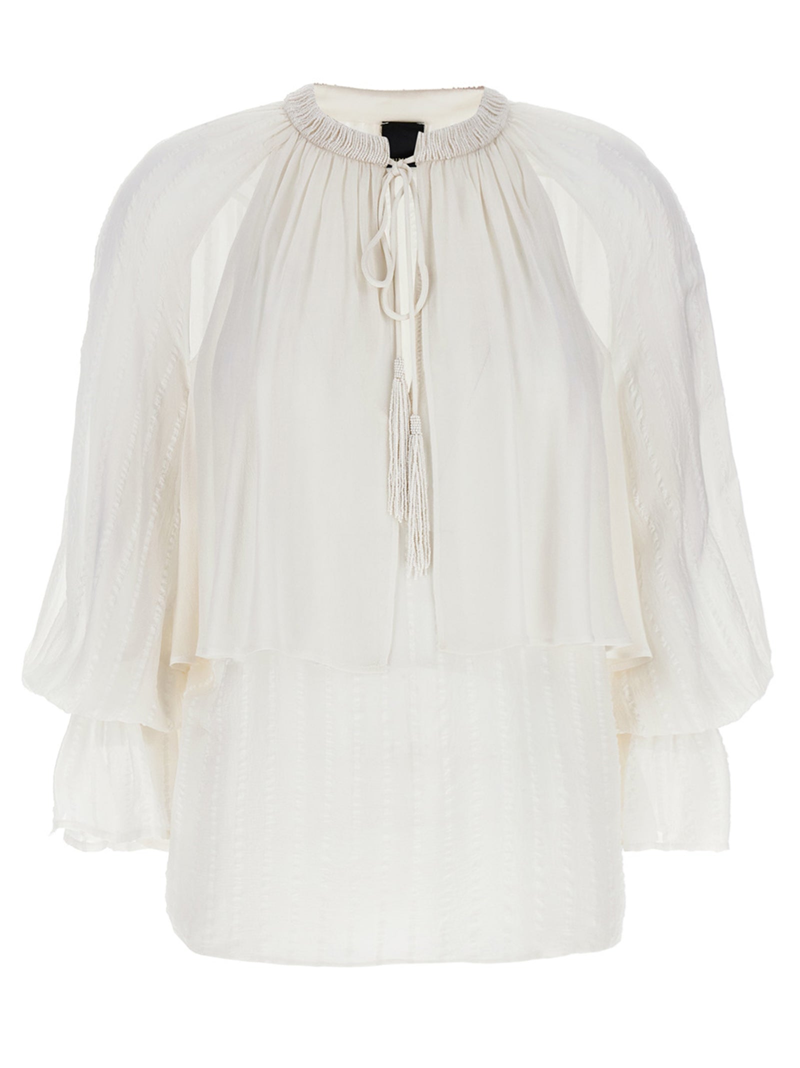 PINKO White Viscose Blouse