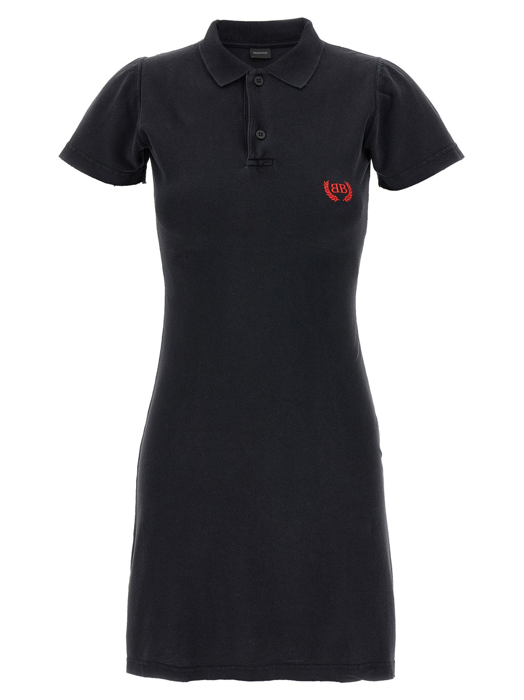 Balenciaga Black Cotton Short Dress