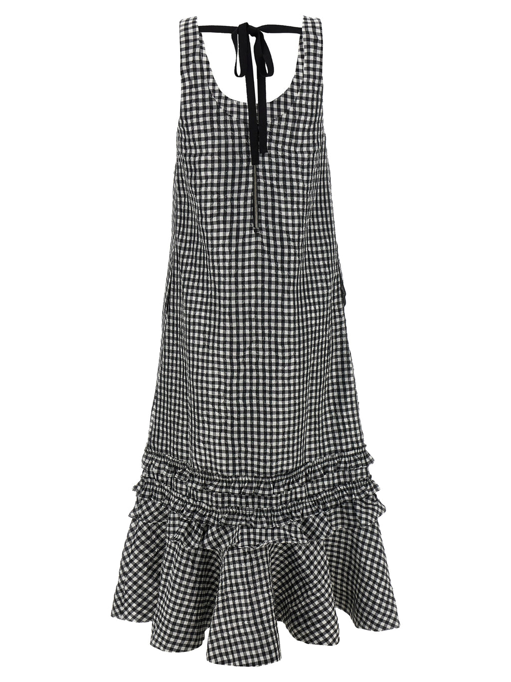 Ganni Black Polyester Midi Dress