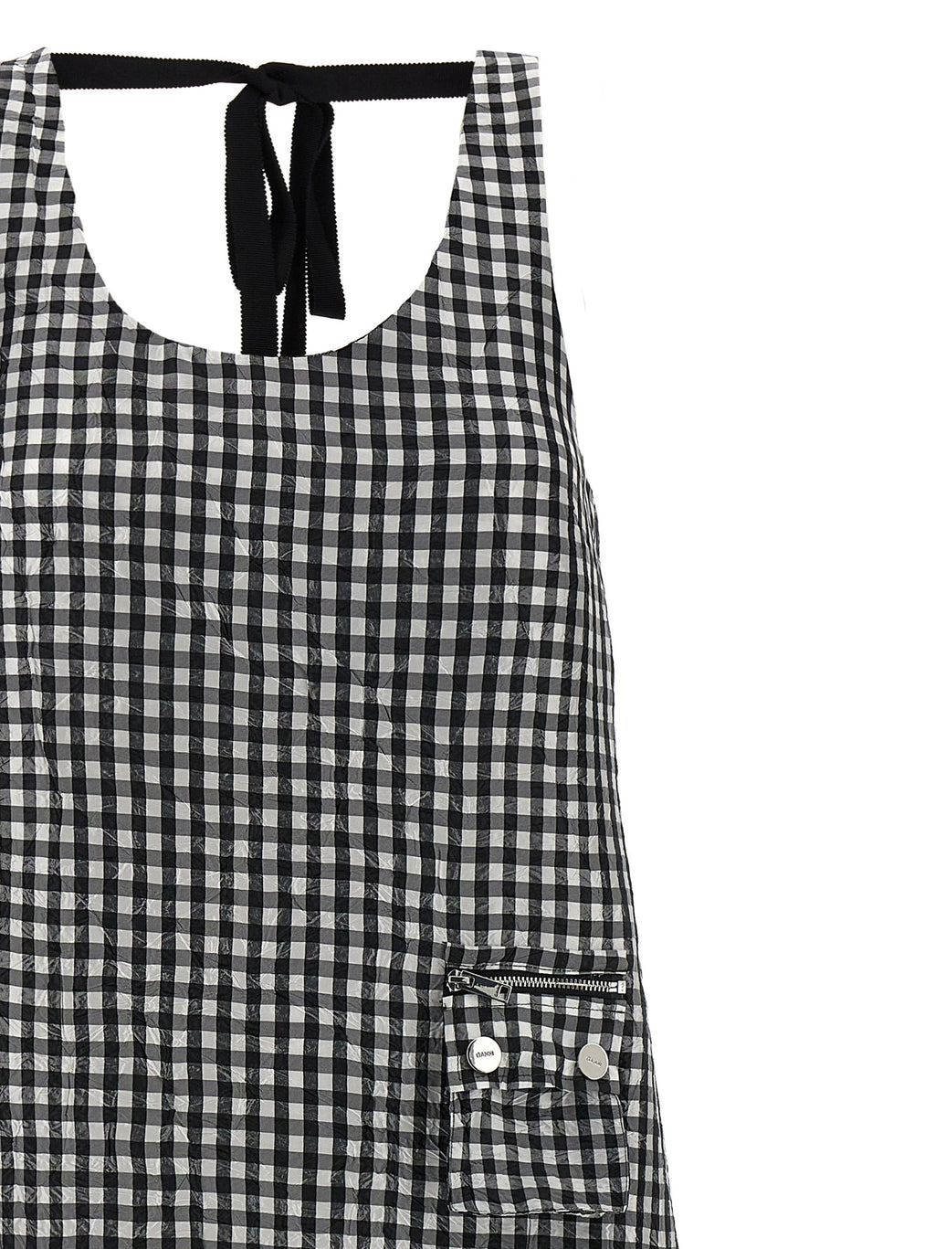 Ganni Black Polyester Midi Dress