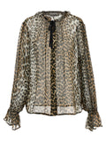 Ganni Brown Viscose Blouse