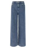 Theory Blue Cotton High-Waisted Jean