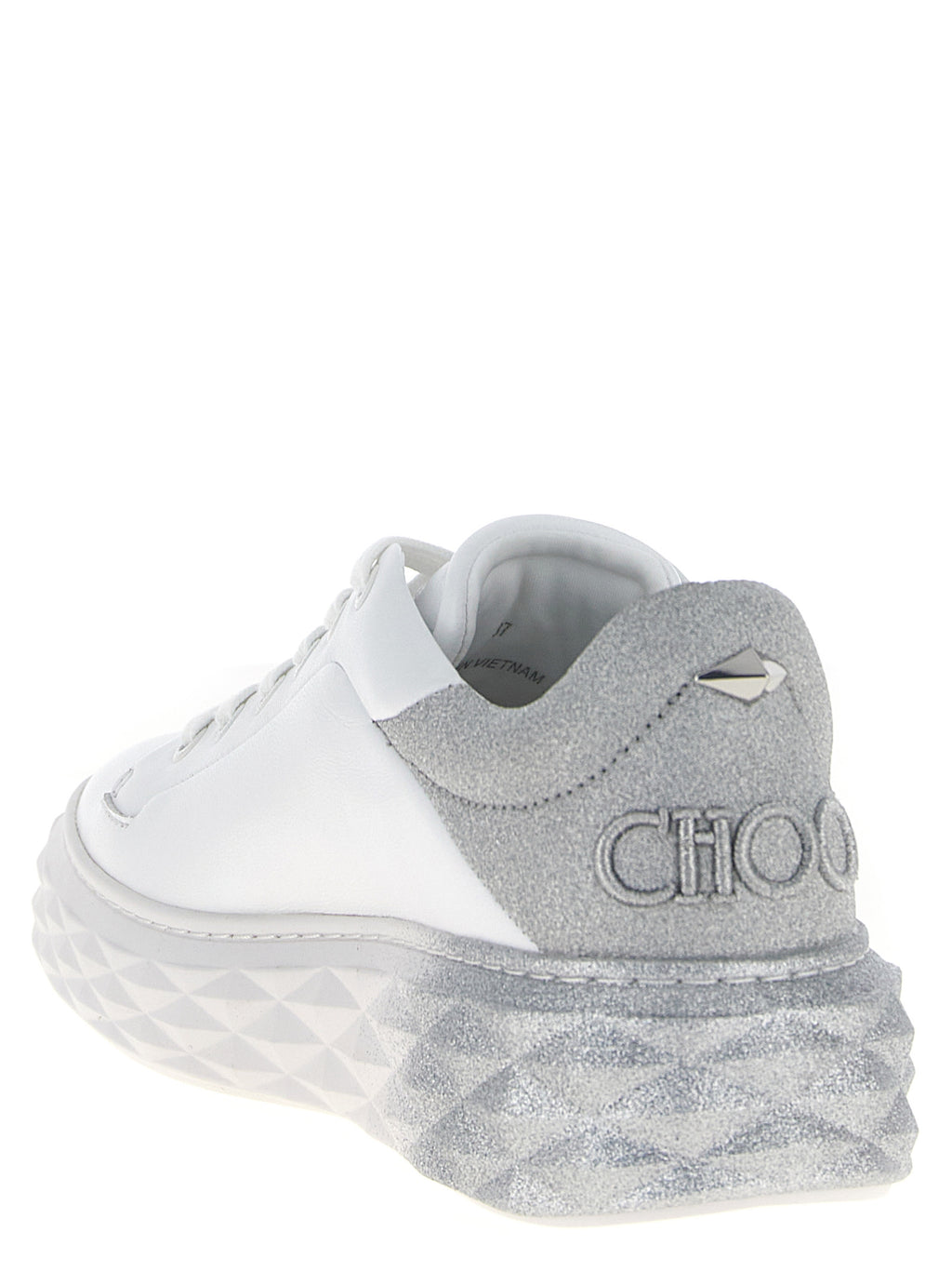 Jimmy Choo Silver Leather Chunky Sneakers