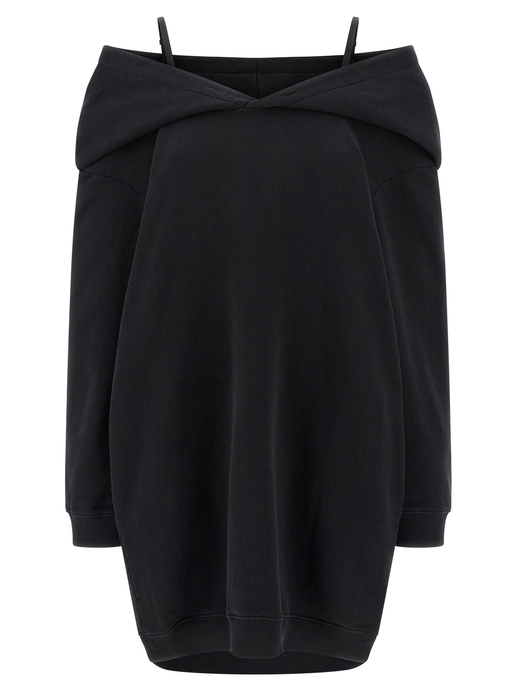 MM6 Maison Margiela Black Cotton Short Dress