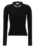 Paco Rabanne Black Wool Cardigan