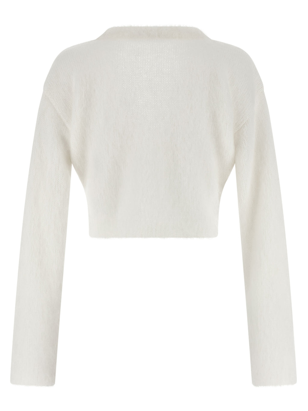 Alessandra Rich White Wool Cardigan