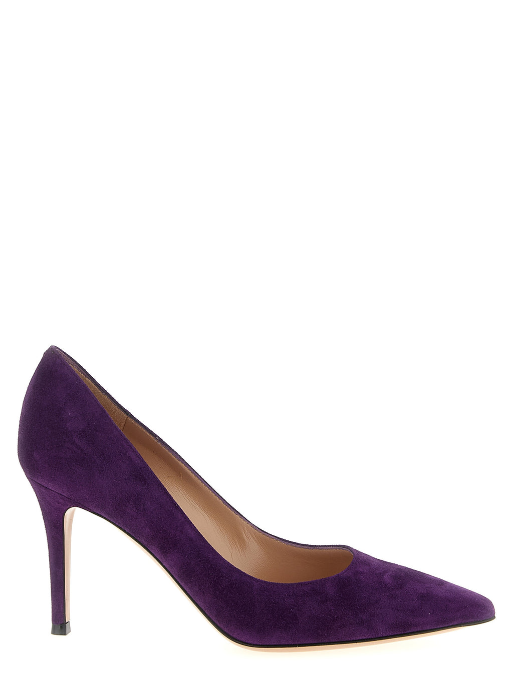 Gianvito Rossi Purple Suede Leather High Heel Pumps