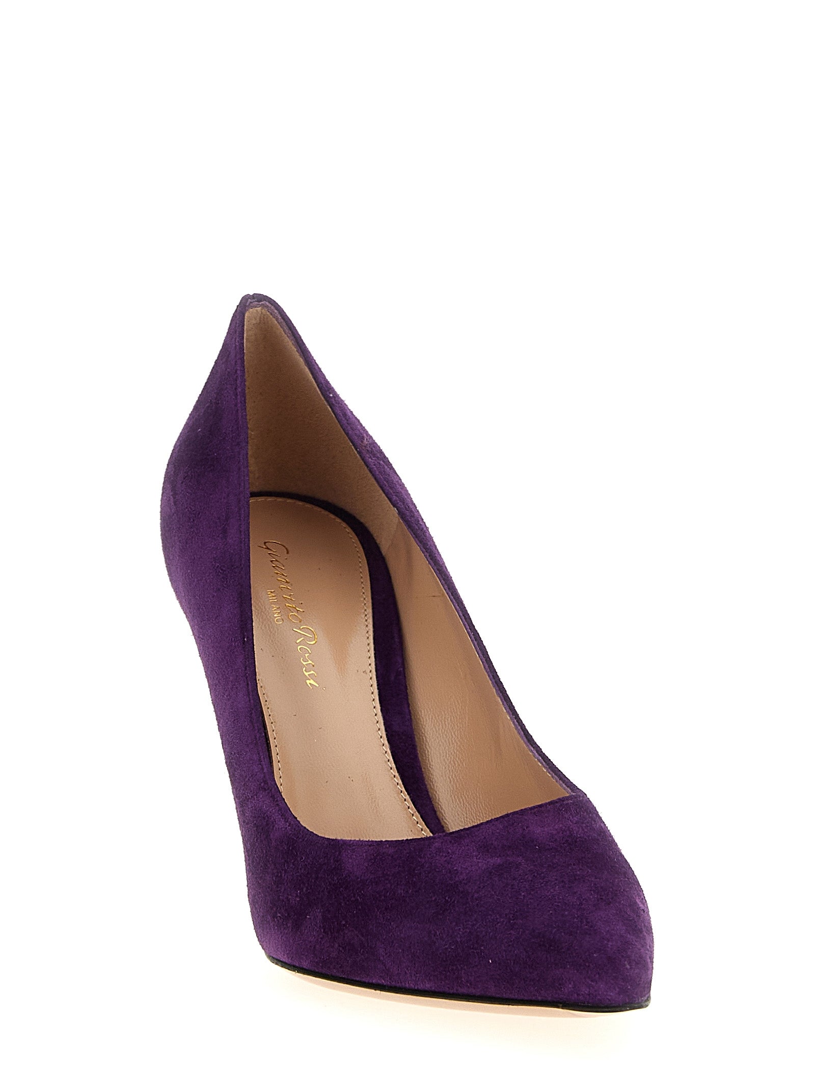 Gianvito Rossi Purple Suede Leather High Heel Pumps