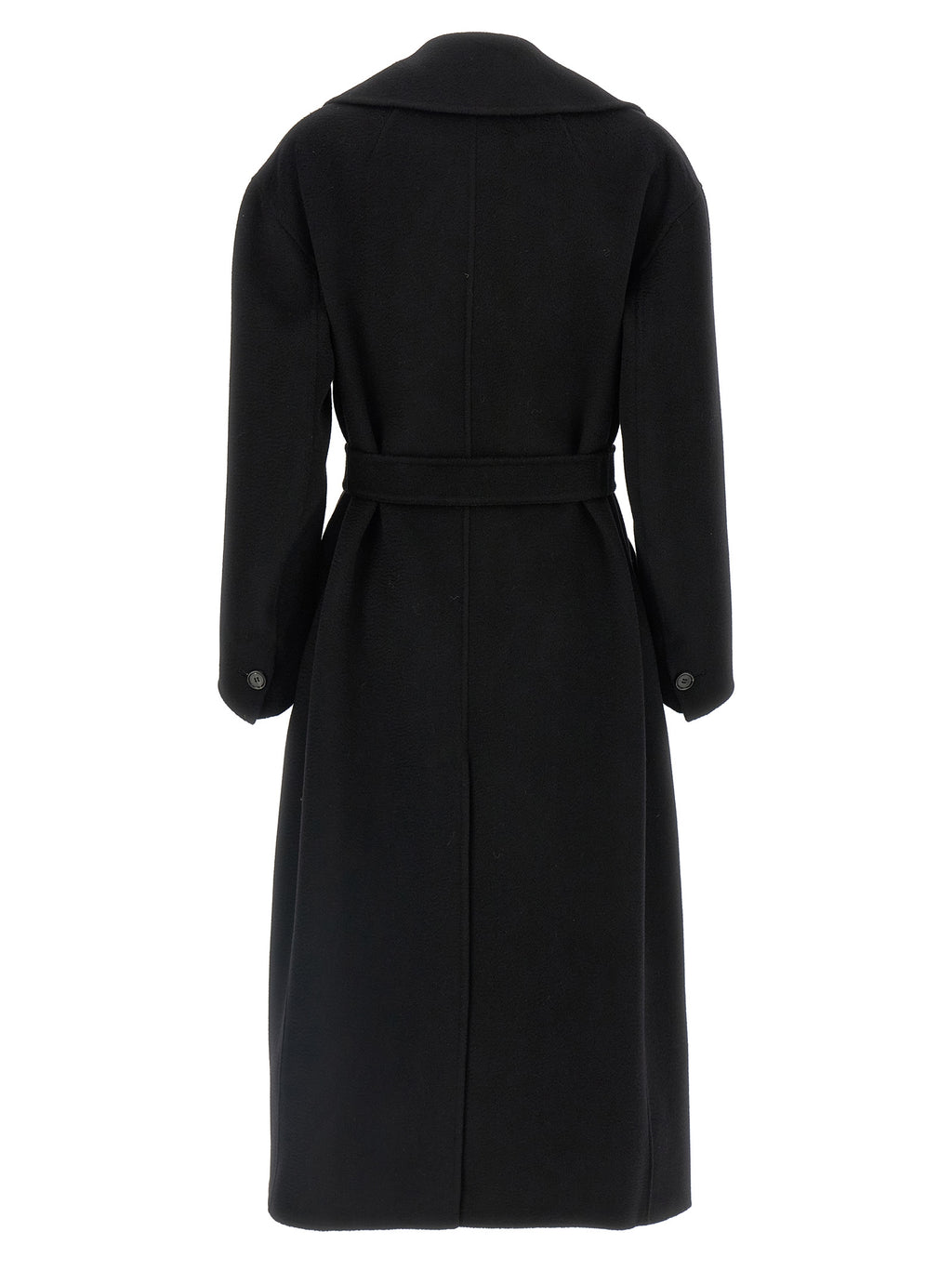 'S Max Mara Black Virgin Wool Coat
