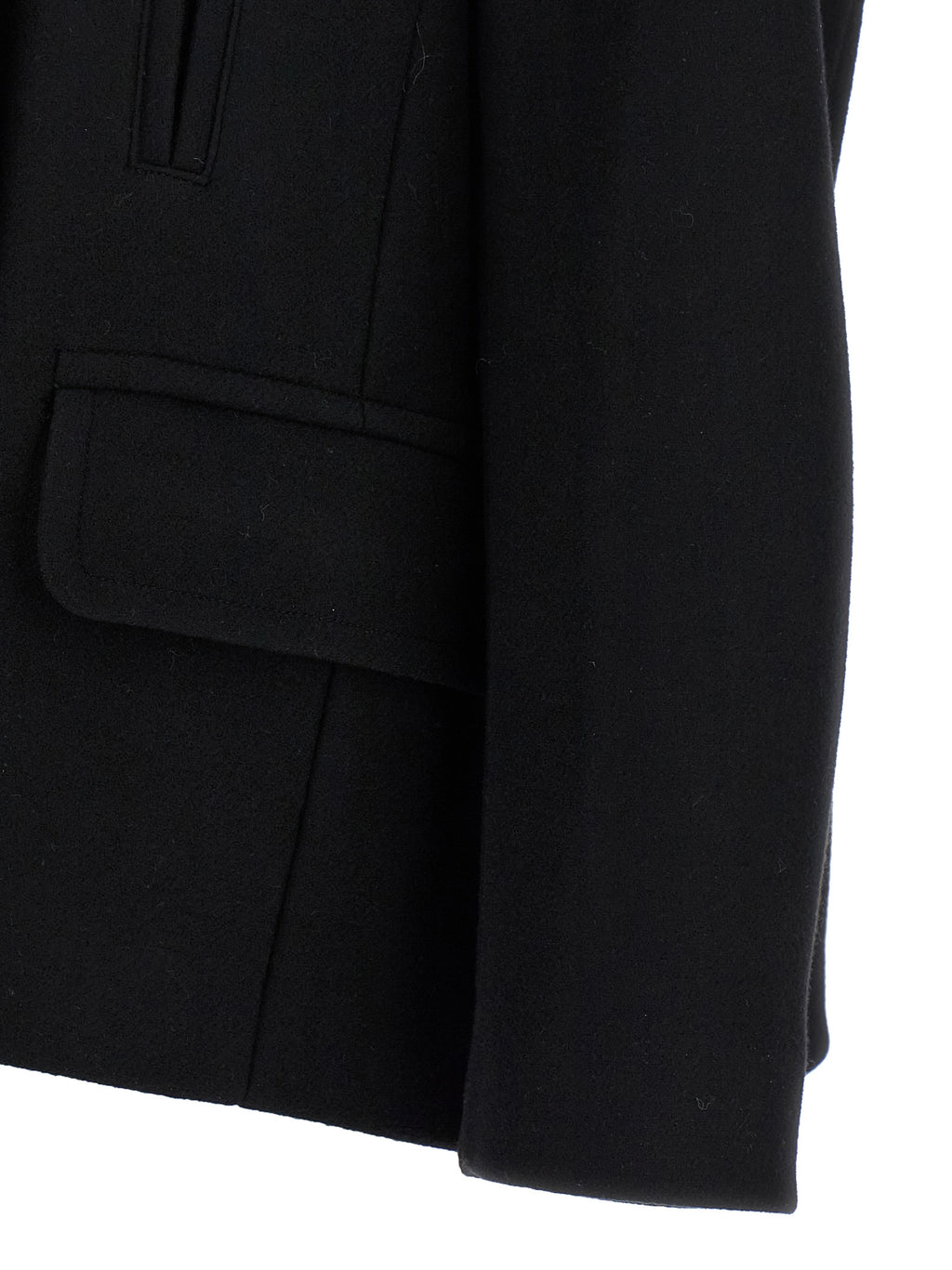 Dries Van Noten Black Wool Coat