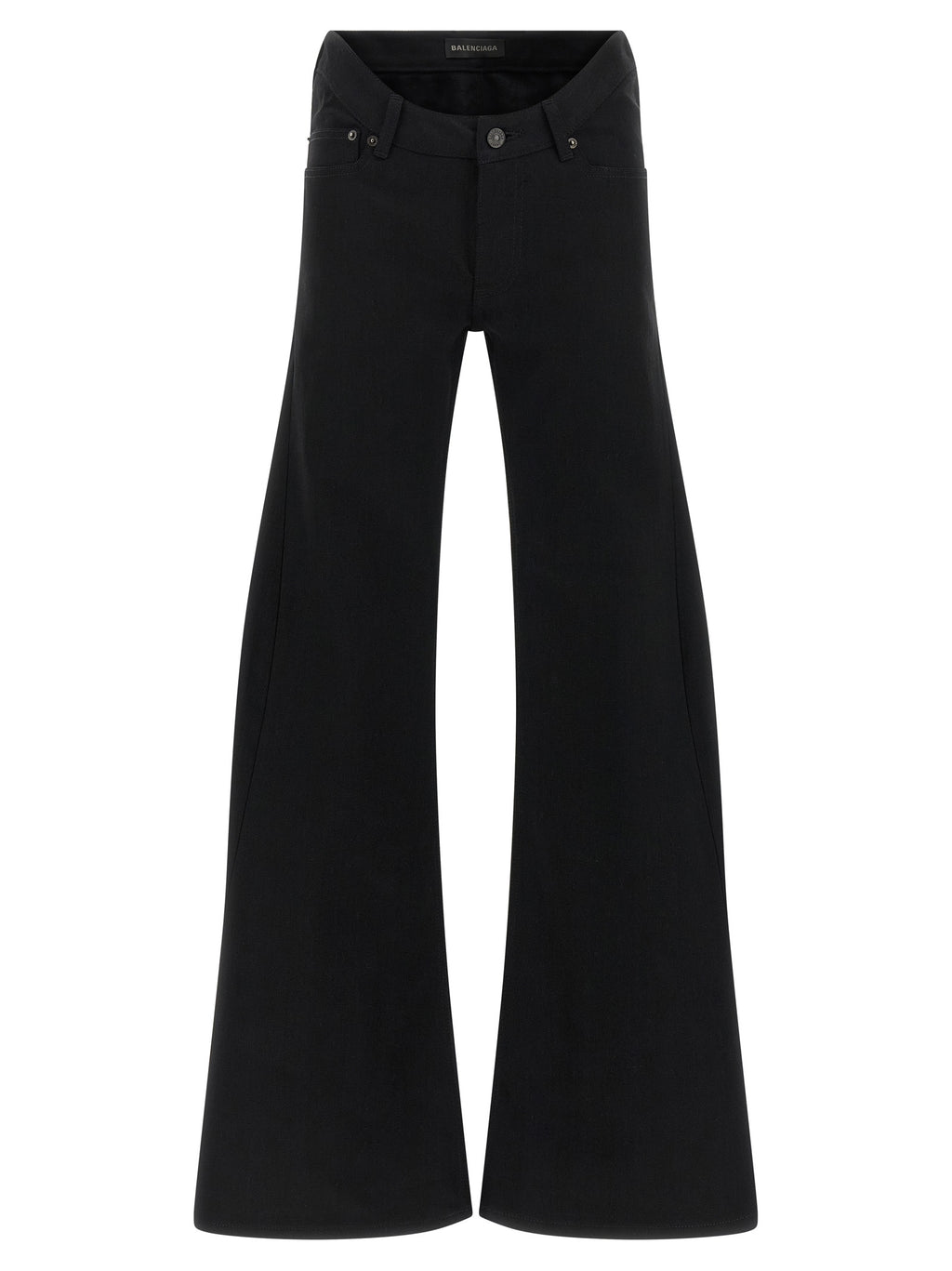 Balenciaga Black Cotton Flared Jeans