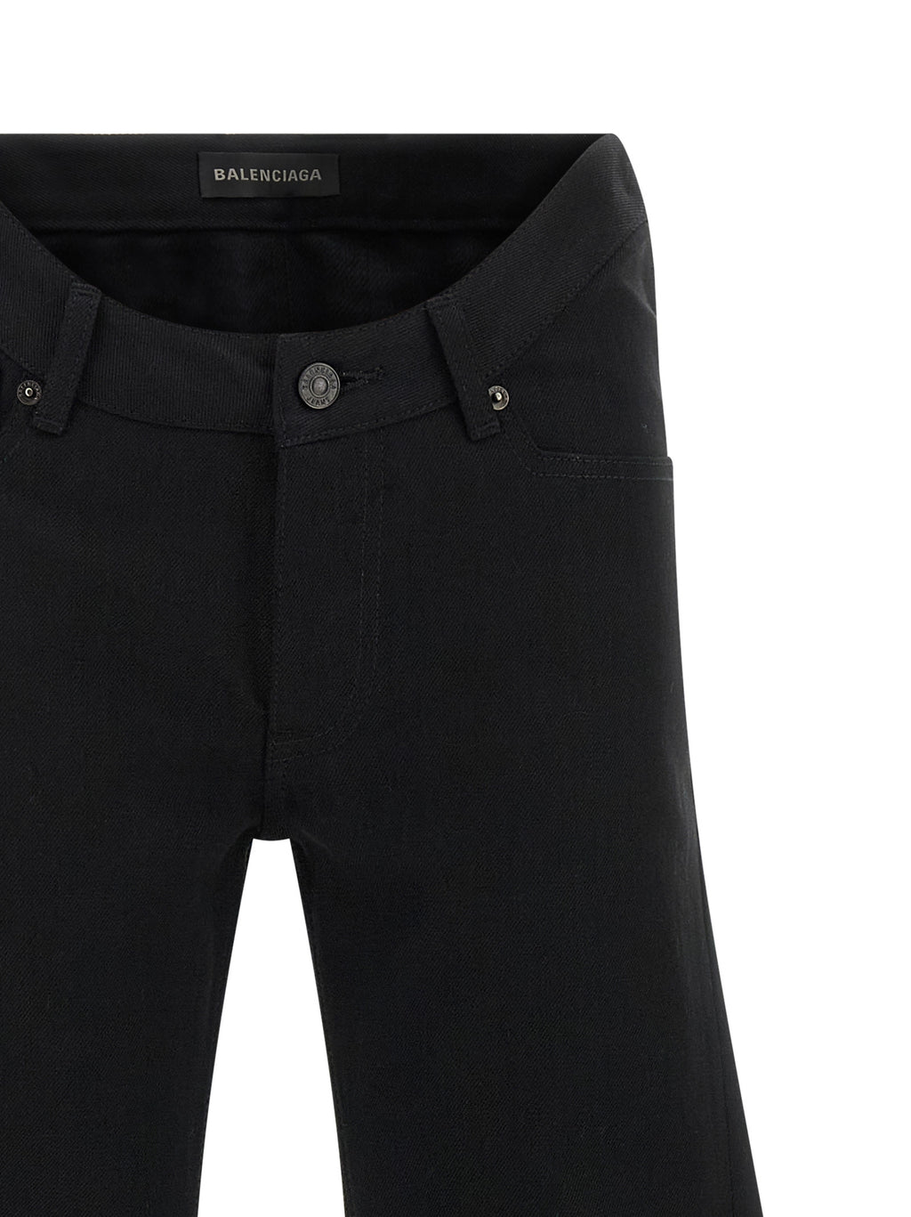 Balenciaga Black Cotton Flared Jeans