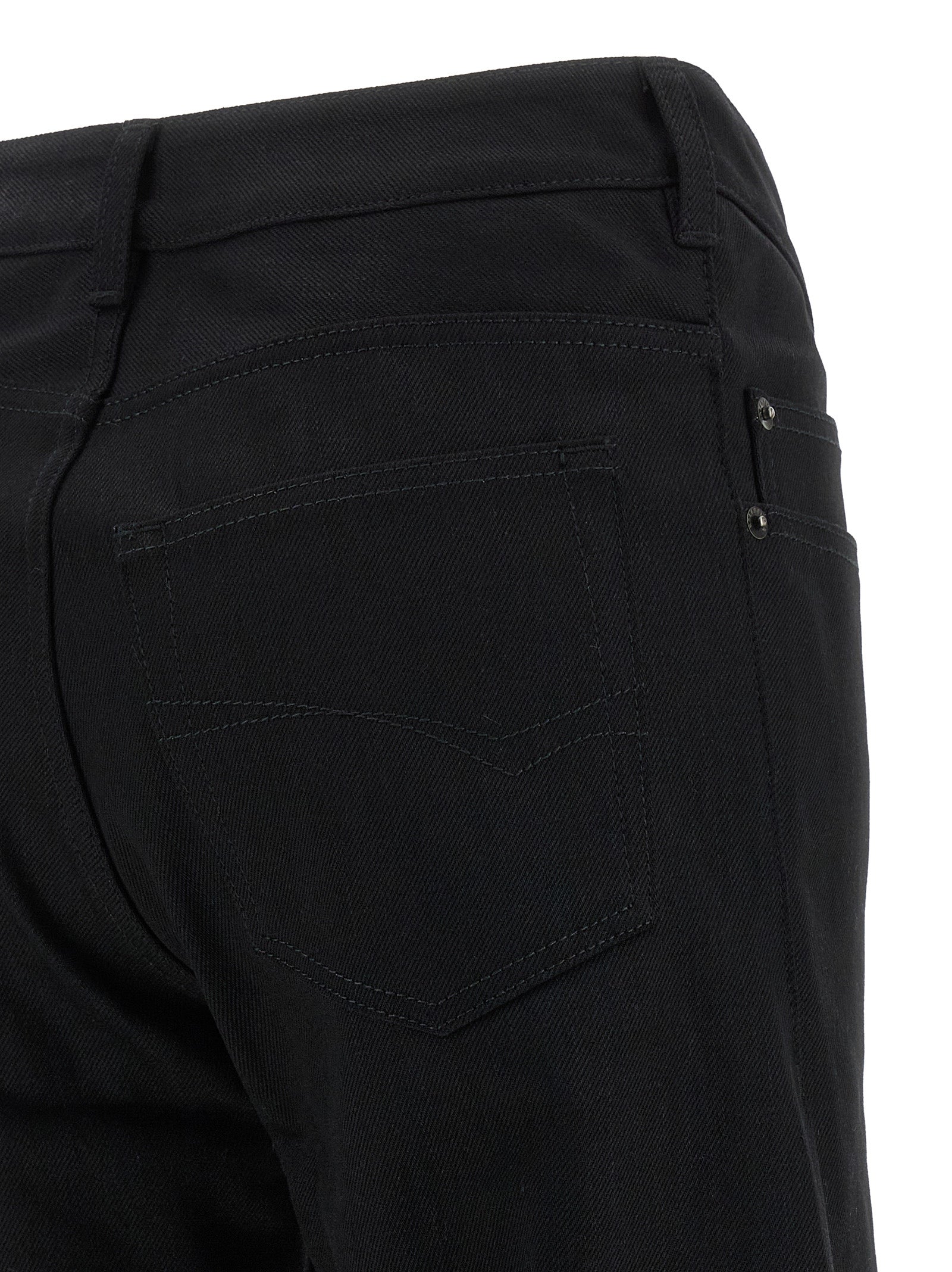 Balenciaga Black Cotton Flared Jeans