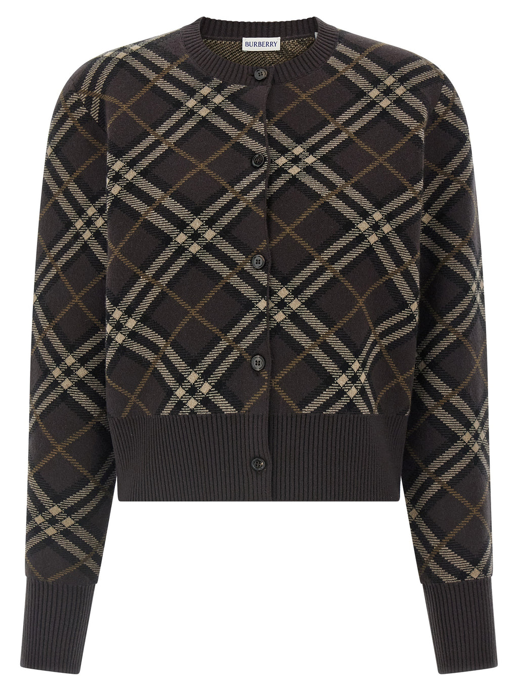 Burberry Brown Wool Cardigan