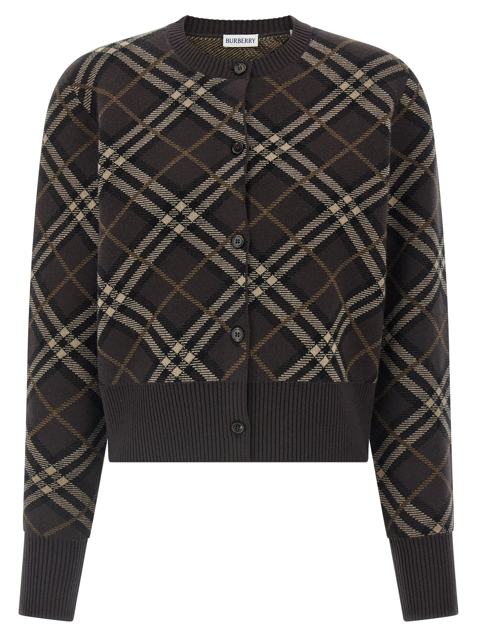 Burberry Brown Wool Cardigan