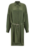 Dries Van Noten Bicolor Silk Midi Dress
