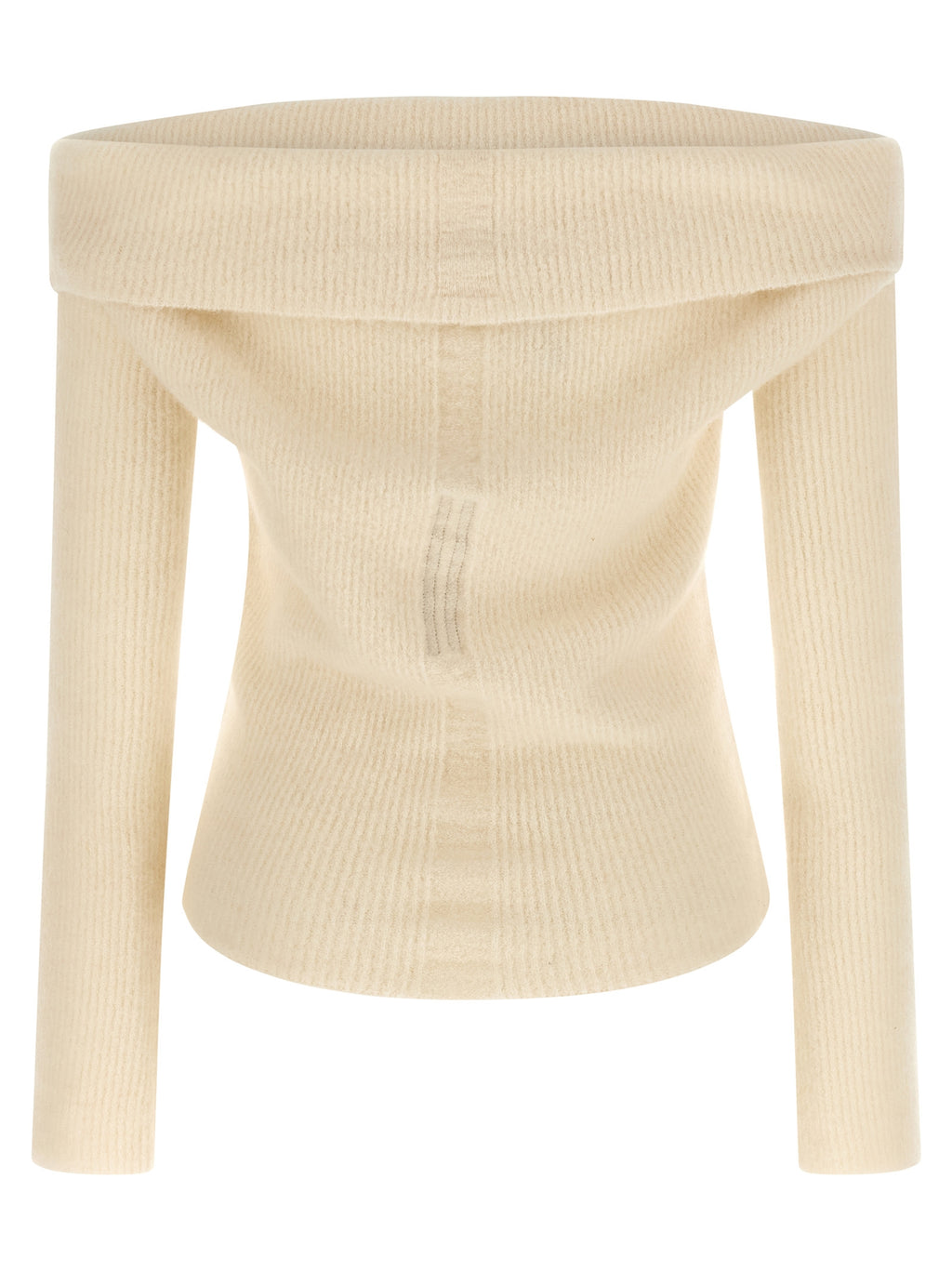 Rick Owens White Wool Cardigan