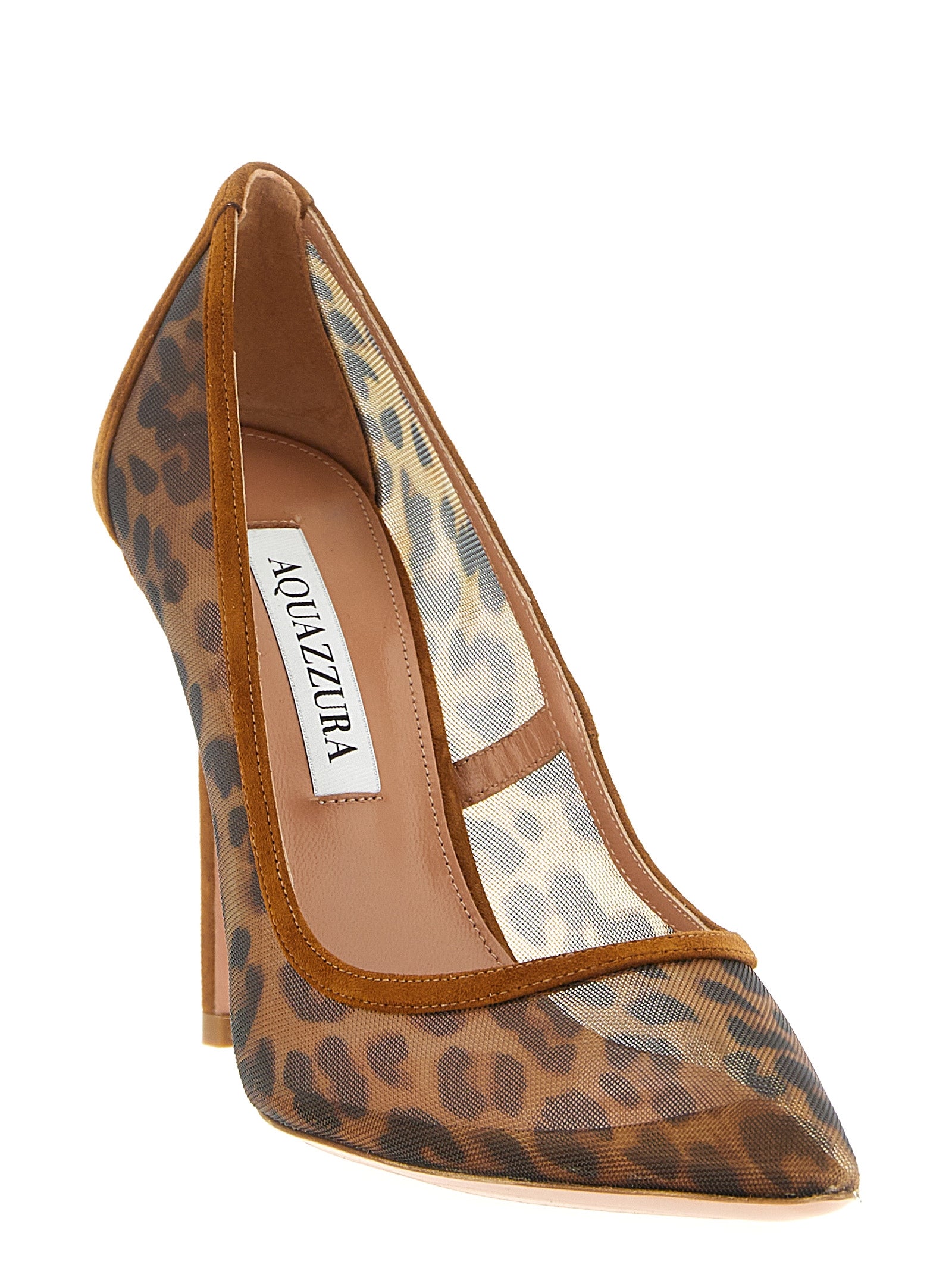 Aquazzura Brown Textile High Heel Pumps