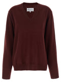 Maison Margiela Bordeaux Virgin Wool Cardigan