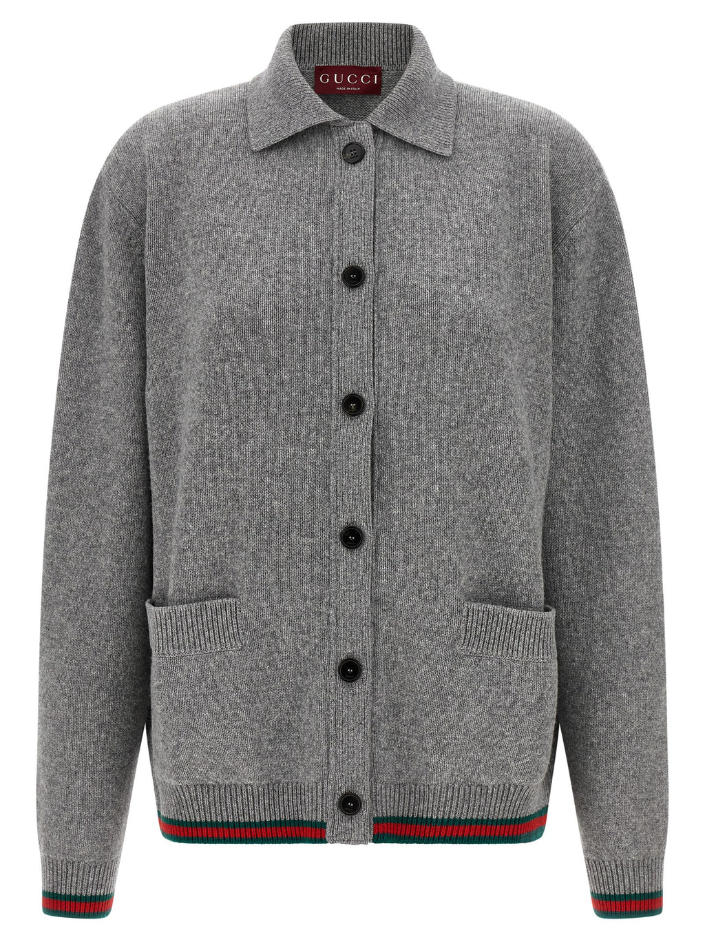 Gucci Gray Wool Cardigan