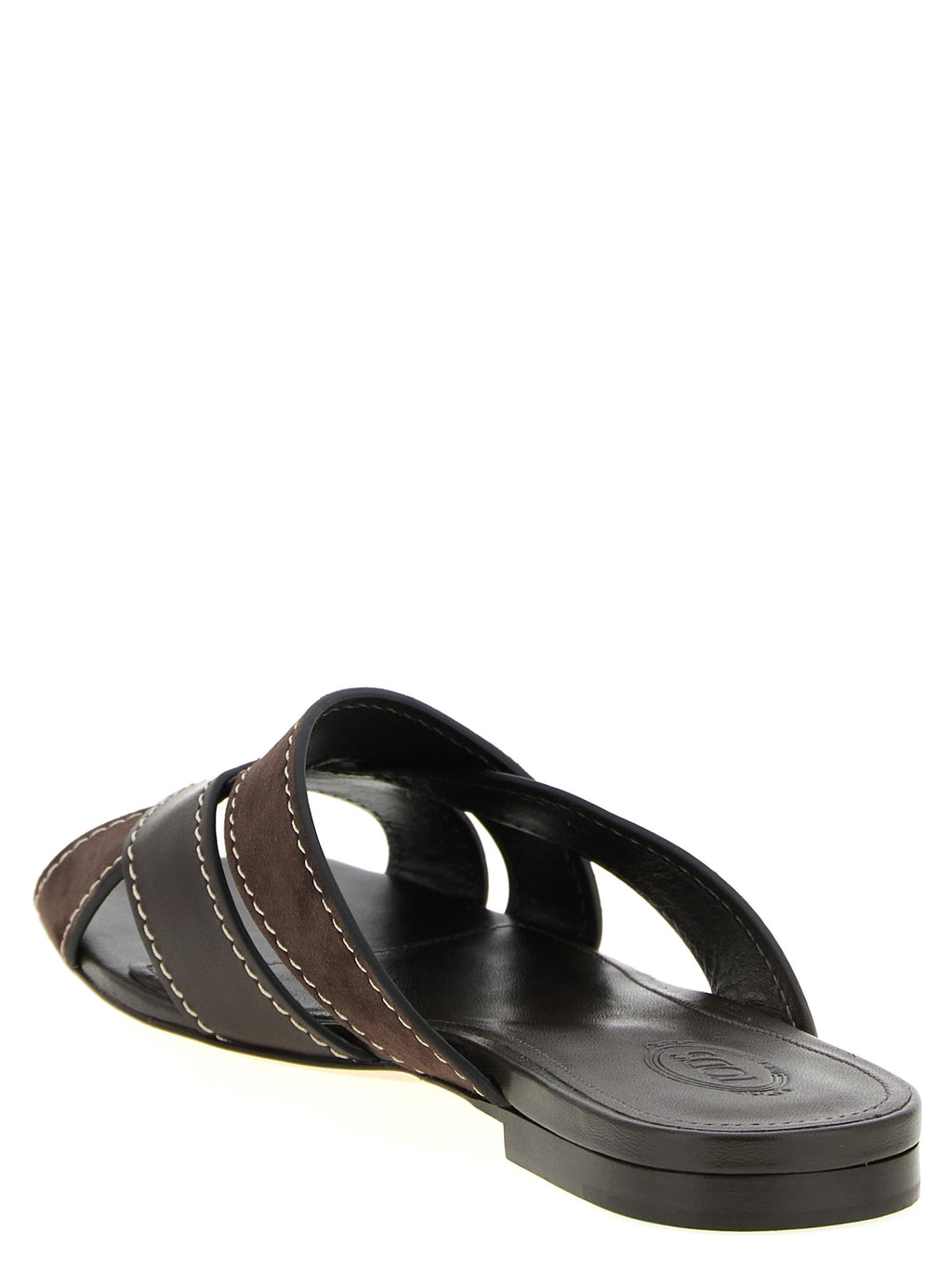 Tod's Brown Calfskin Slides