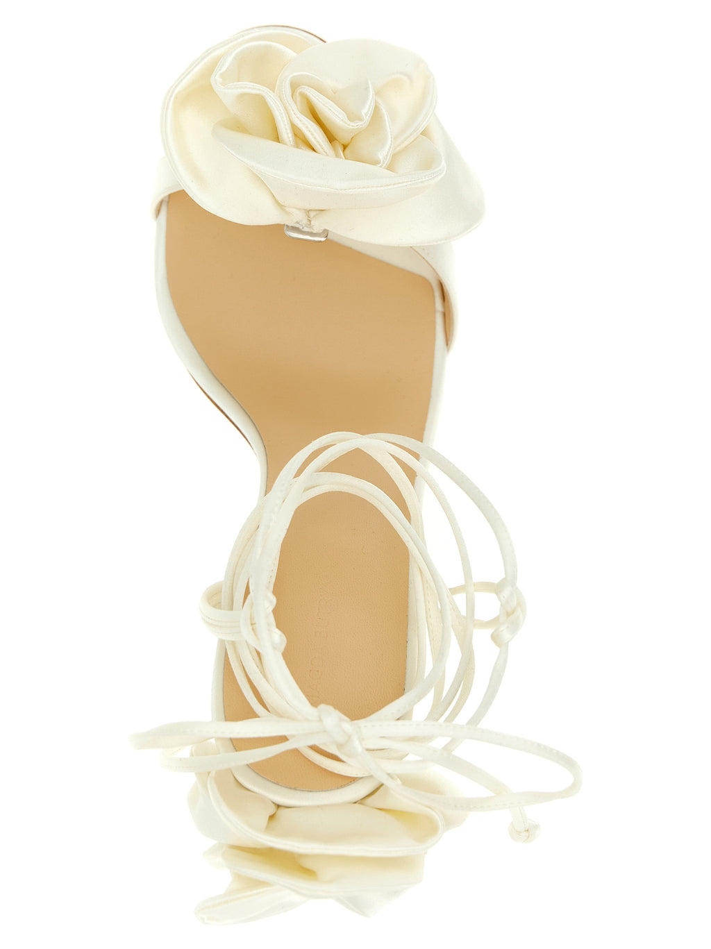 Magda Butrym White Viscose Stiletto Heel Sandals