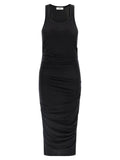 Elisabetta Franchi Black Lycra Midi Dress