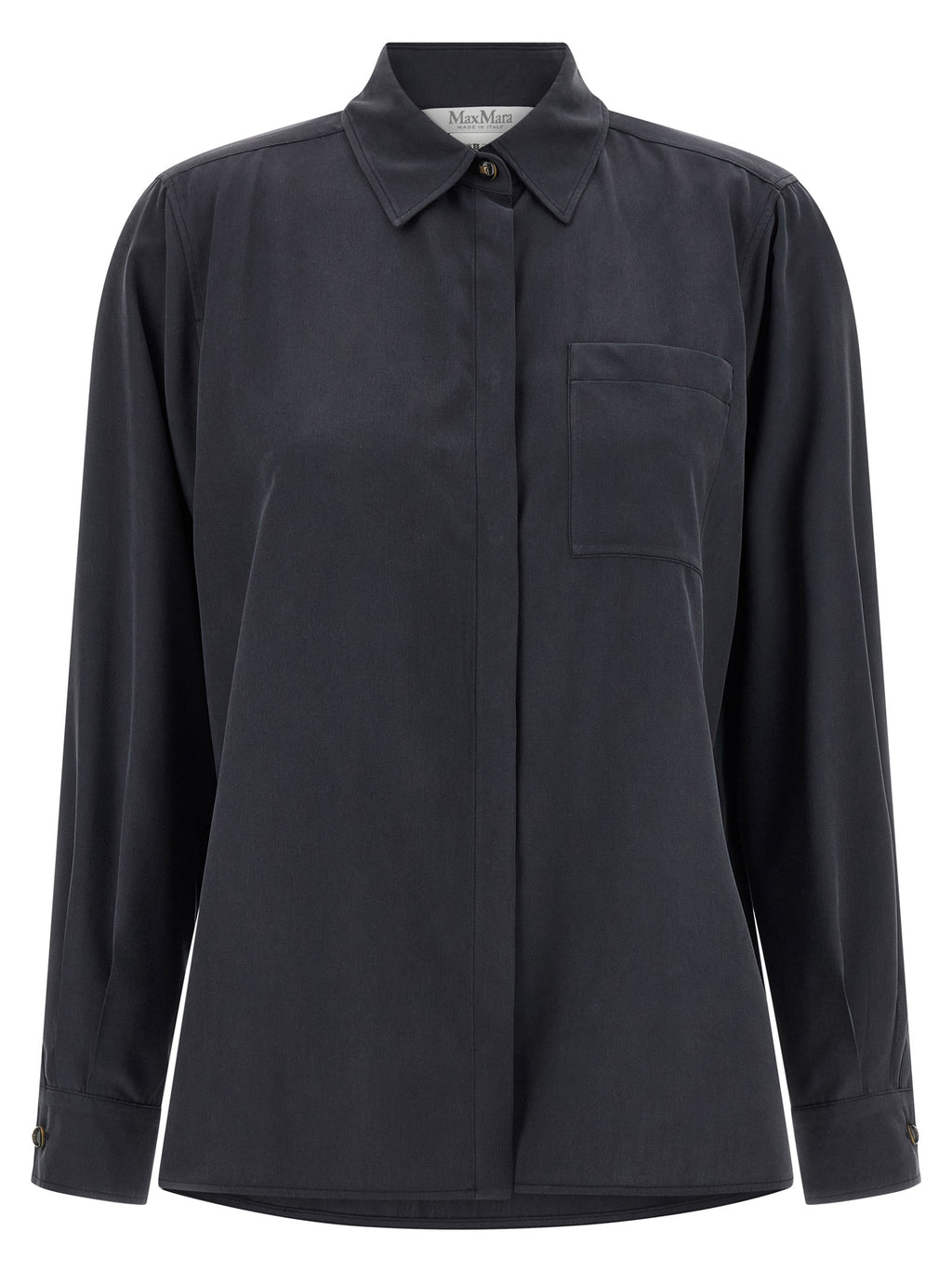 Max Mara Gray Silk Blouse
