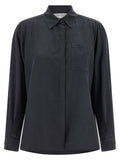 Max Mara Gray Silk Blouse