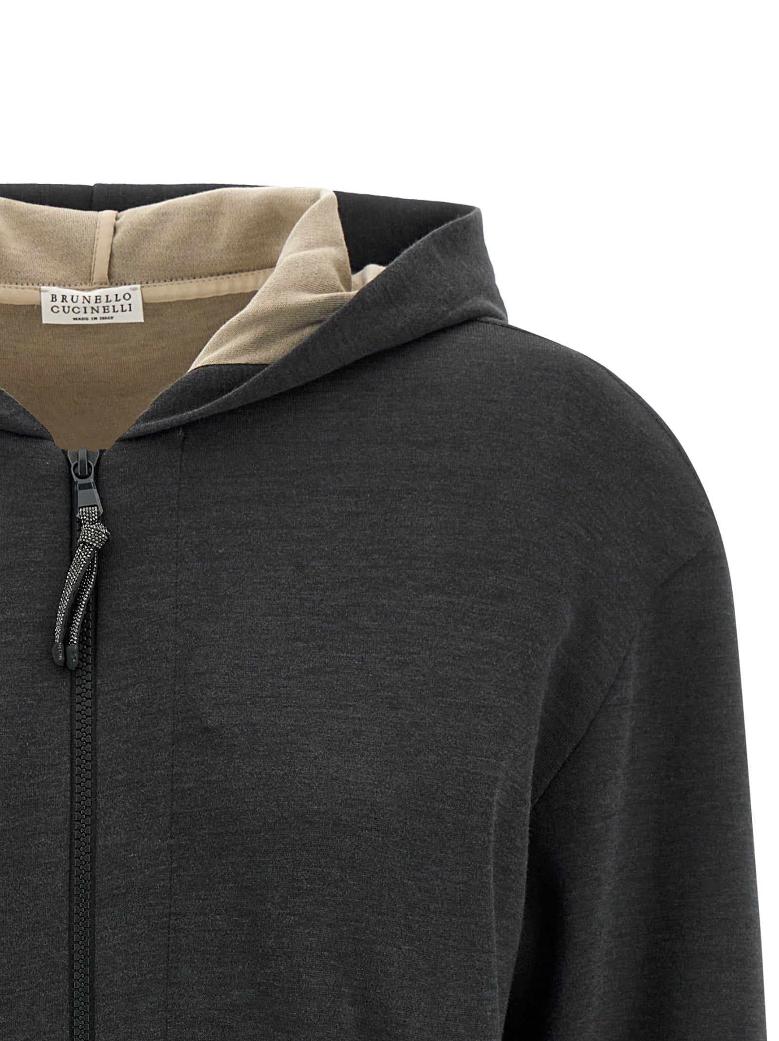 Brunello Cucinelli Gray Cotton Hoodie