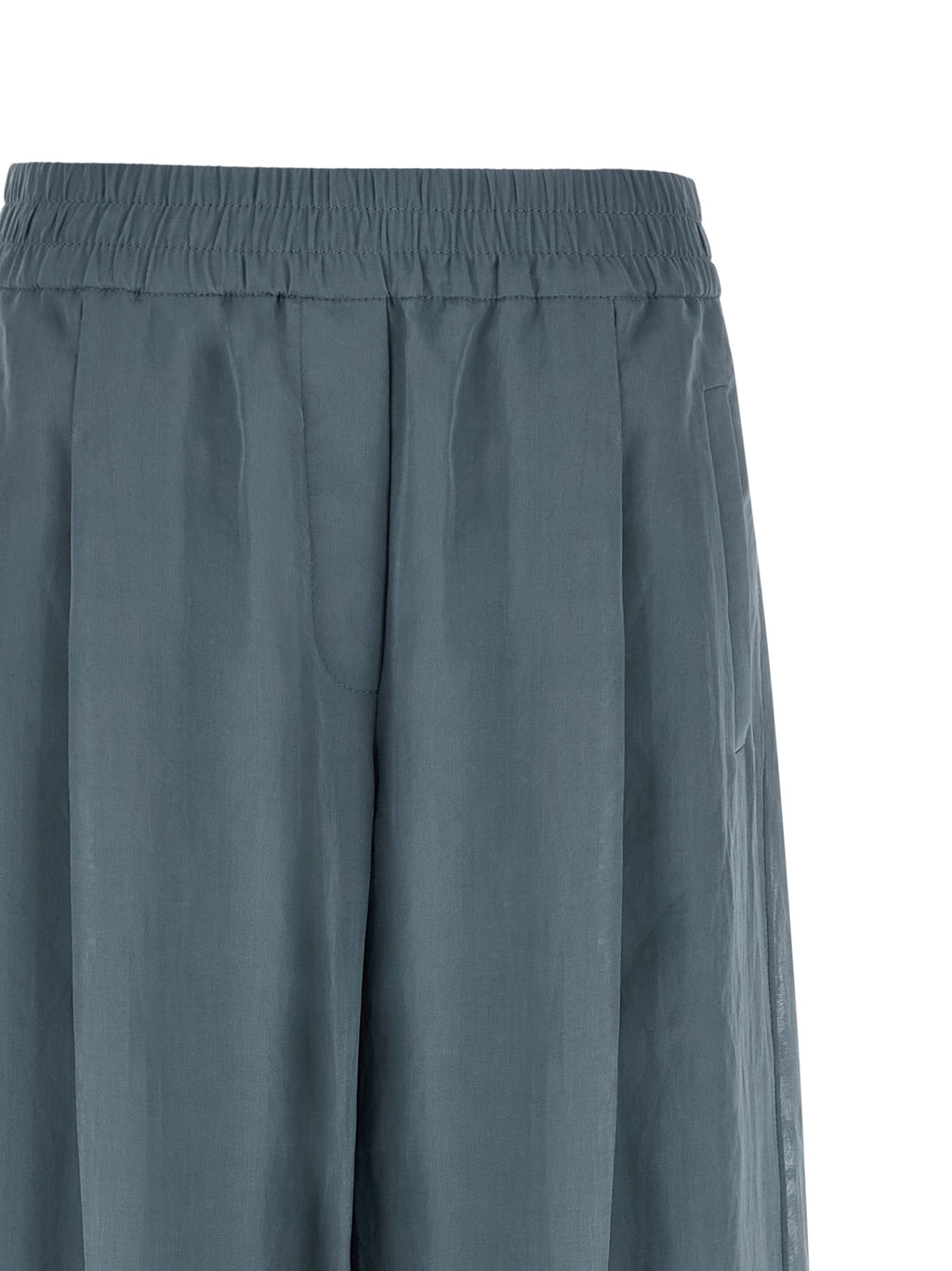 Brunello Cucinelli Blue Cotton Casual Pants
