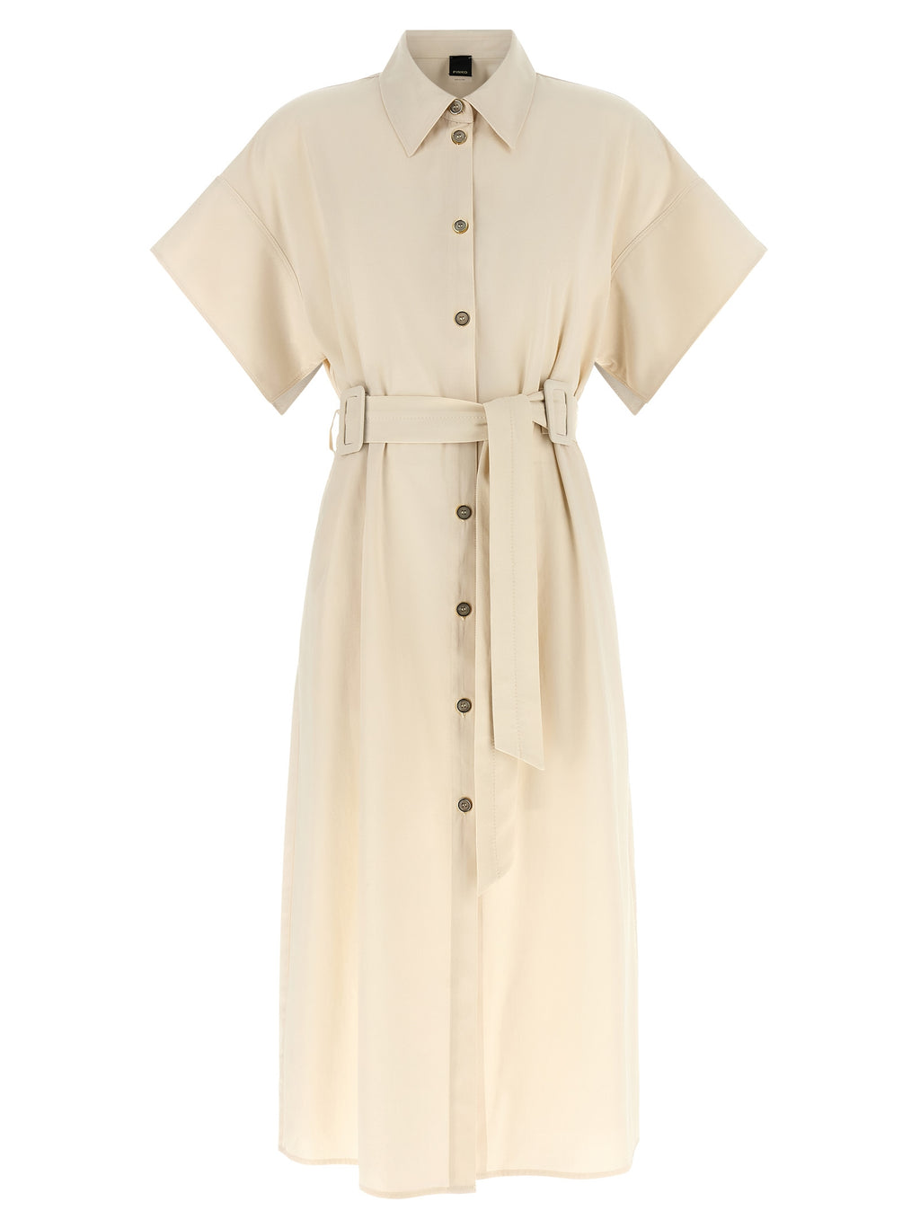 PINKO Beige Cotton Midi Dress