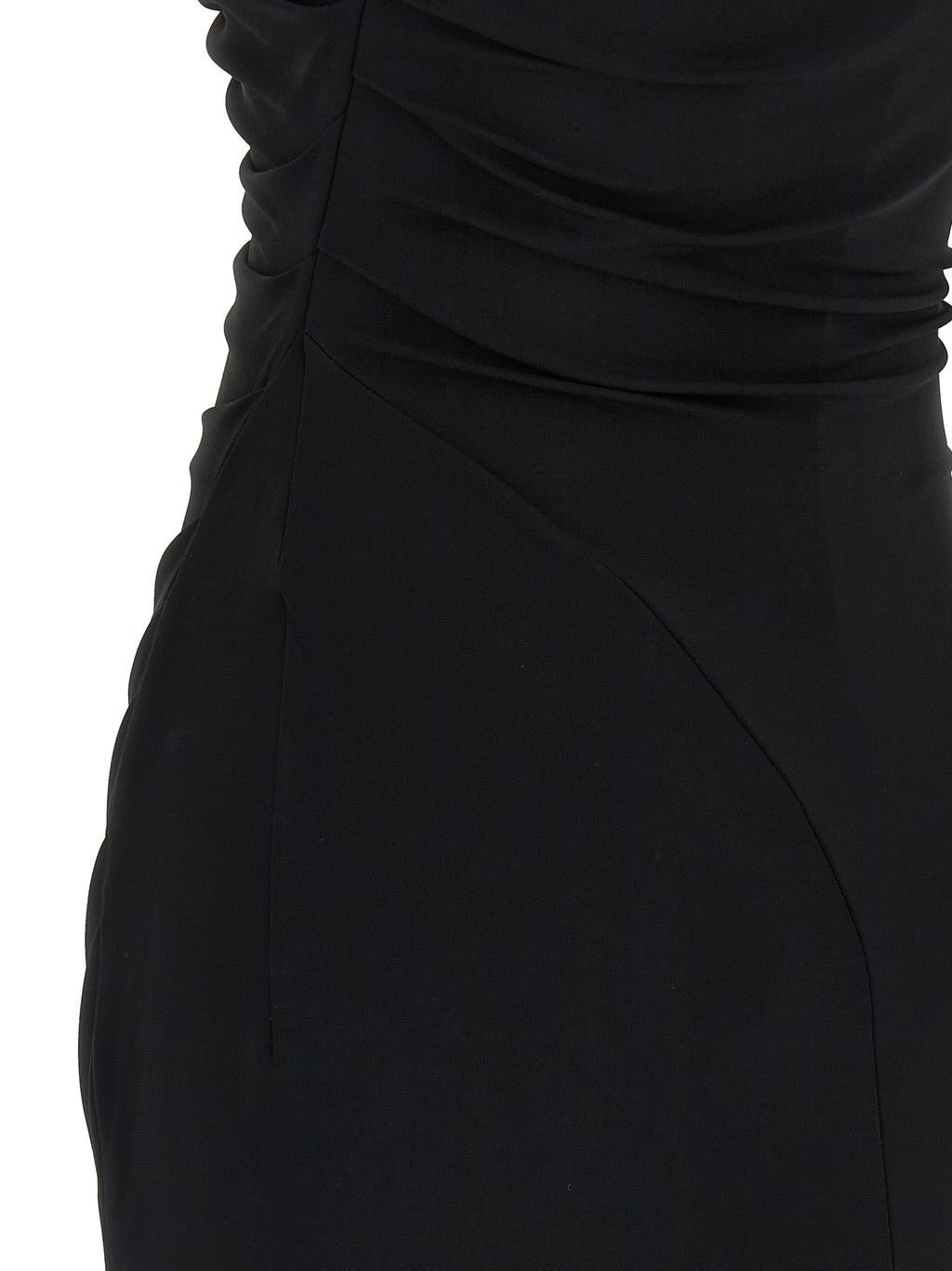 Elisabetta Franchi Black Viscose Midi Dress