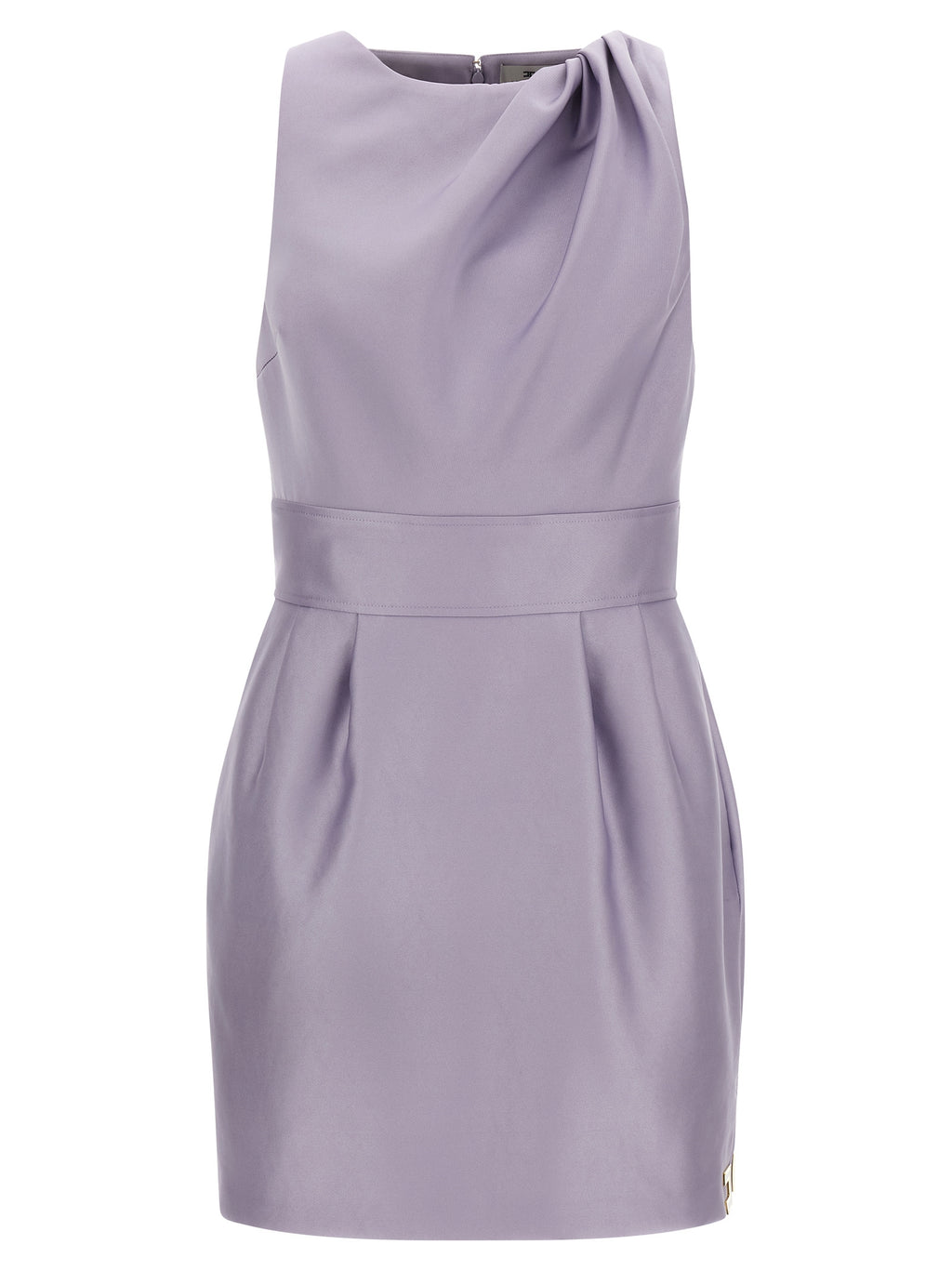 Elisabetta Franchi Purple Polyester Short Dress