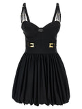 Elisabetta Franchi Black Polyester Short Dress
