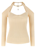Elisabetta Franchi Beige Viscose Cardigan