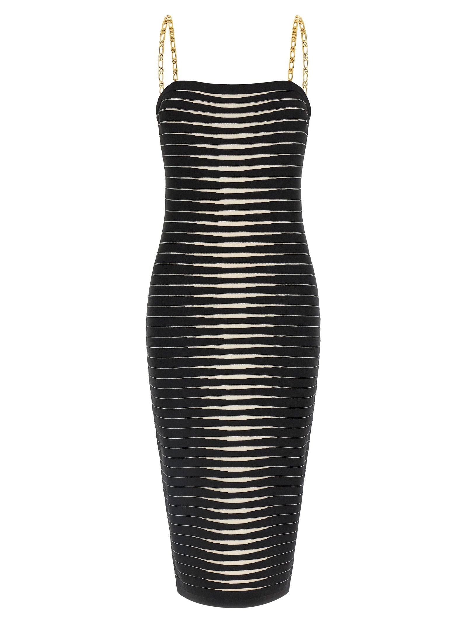 Elisabetta Franchi Bicolor Viscose Midi Dress