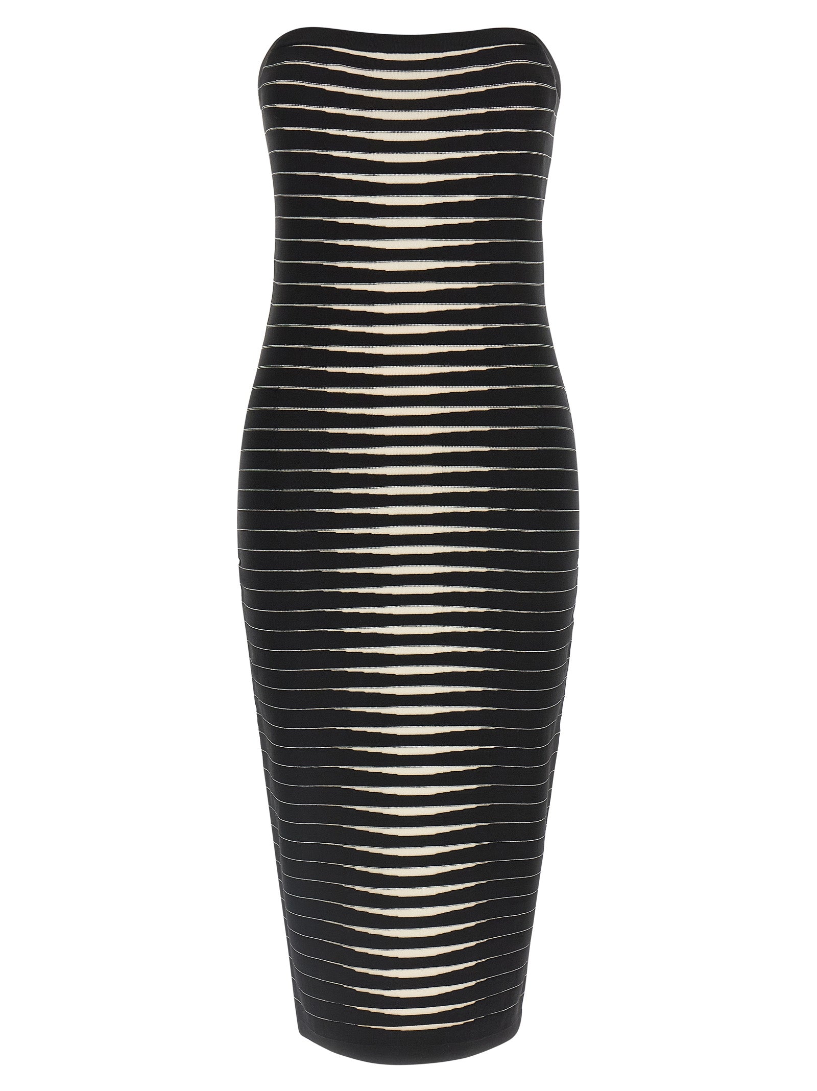 Elisabetta Franchi Bicolor Viscose Midi Dress