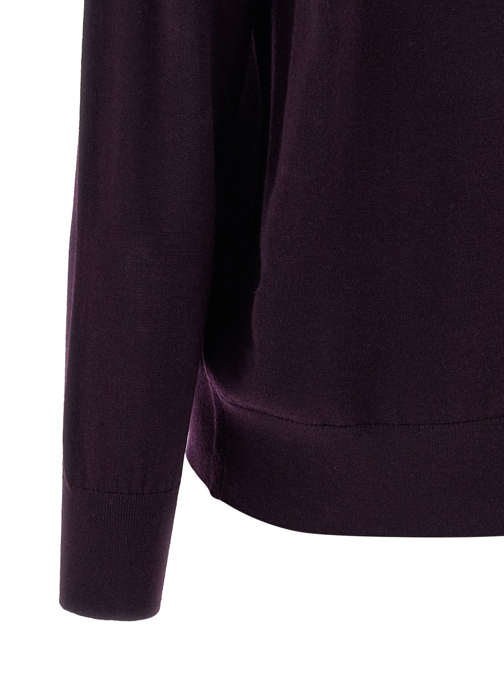 Dries Van Noten Purple Merino Wool Cardigan