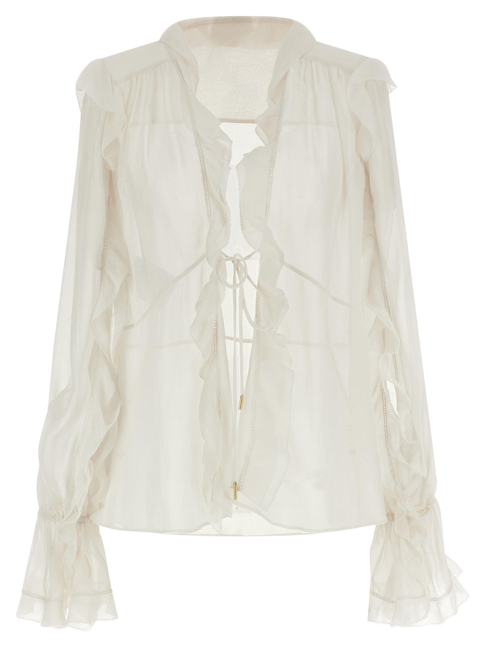Alberta Ferretti Beige Acetate Blouse